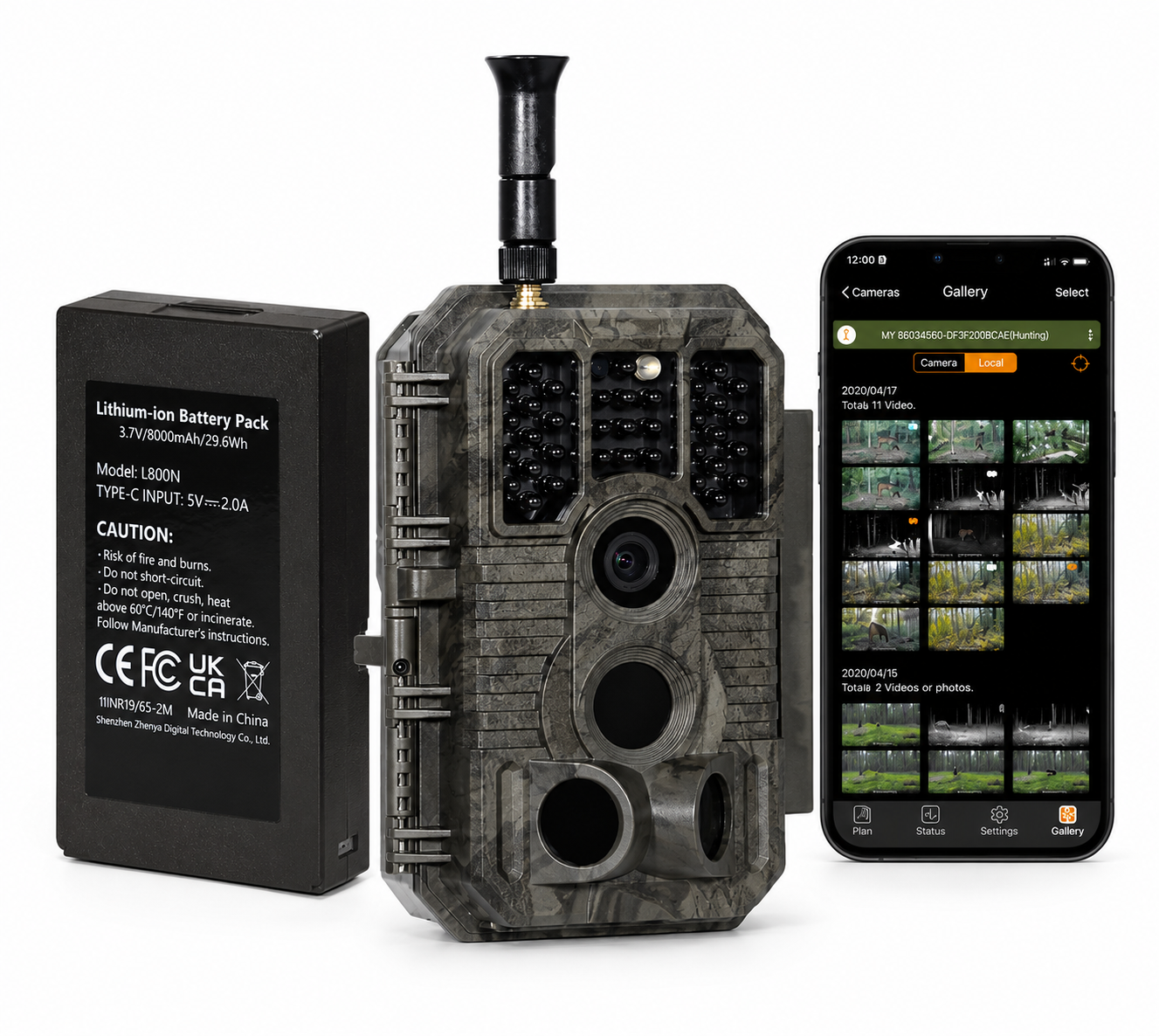 Câmara de Vigilância GardePro X60P 4G 2K com Bateria de Lítio Recarregável