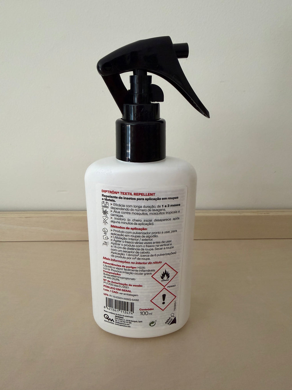 Repelente Têxtil Diptron – Proteção contra Carraças e Mosquitos 100 ml