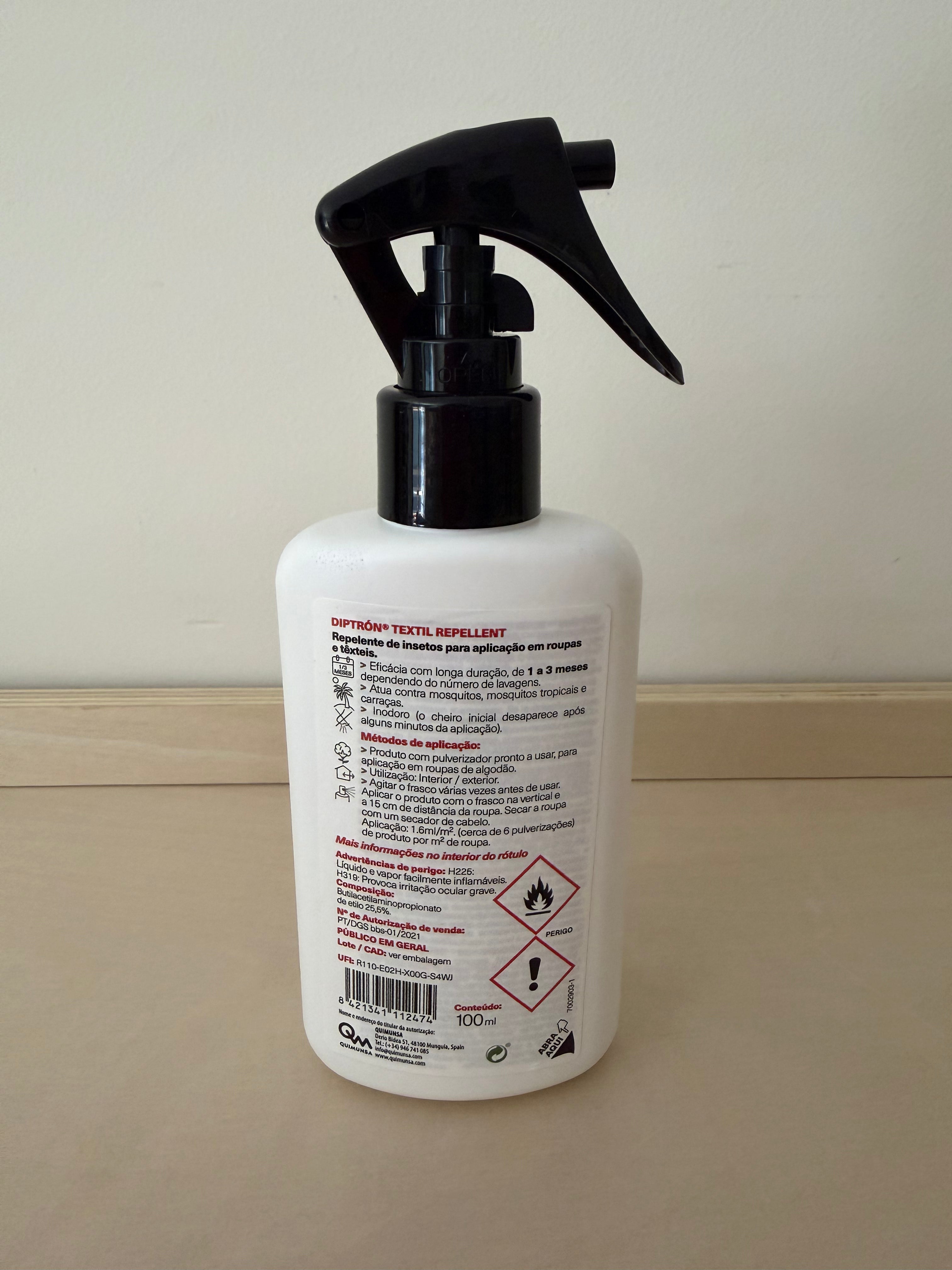 Repelente Têxtil Diptron – Proteção contra Carraças e Mosquitos 100 ml